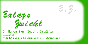 balazs zwickl business card